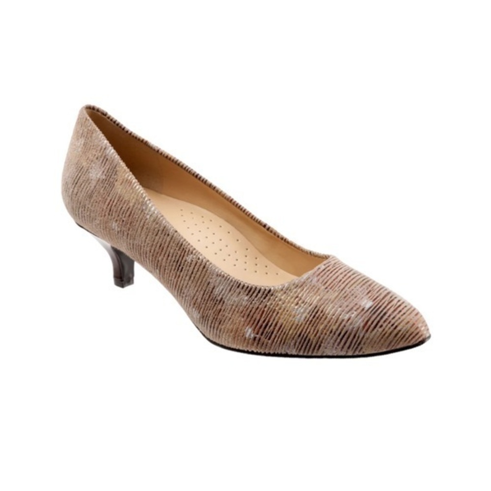 TROTTERS Women's Kiera Pumps Tan‎ Multi  Kitten Heels Size 9.5M
